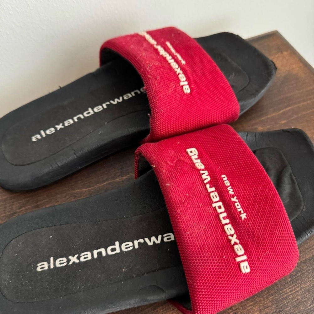 Alexander Wang Red Pool Slide - Picture 7 of 9
